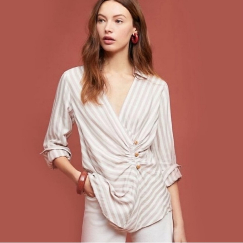 Maeve by Anthropologie stripe blouse